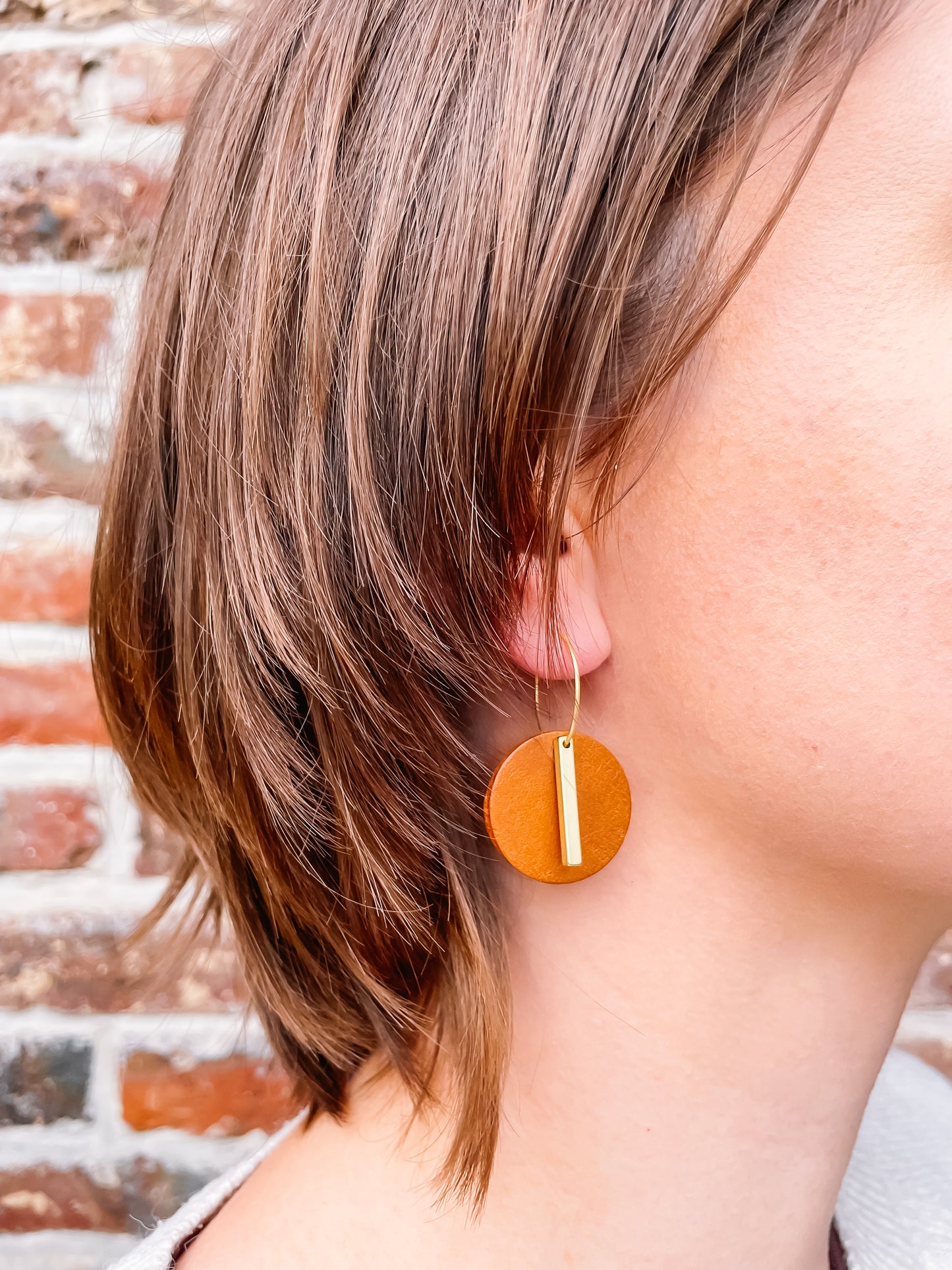 Oorringen Maxine hoops cognac
